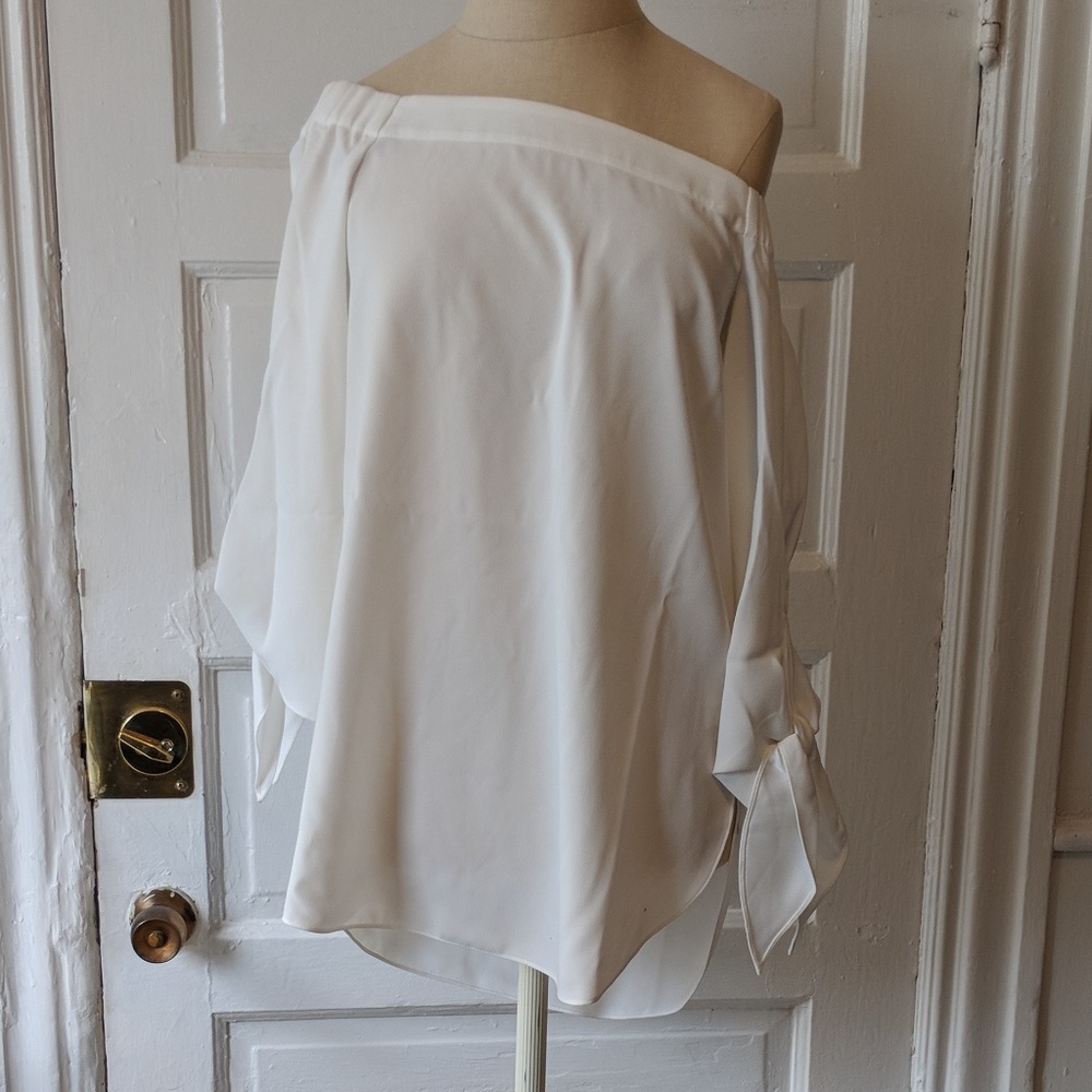 Club Monaco off the shoulder tie top